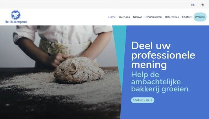 Het Bakkerspanel heeft een eigen website